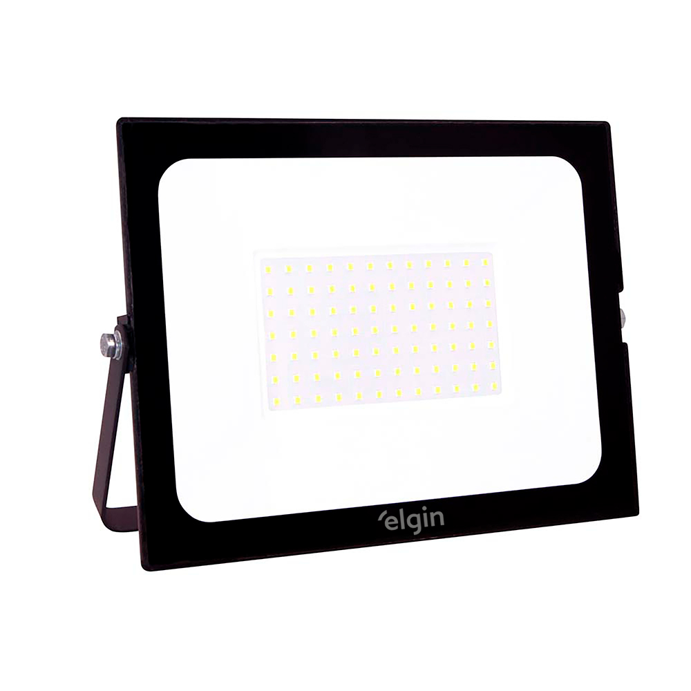 REFLETOR LED 100W 6500K PRETO ELGIN °°
