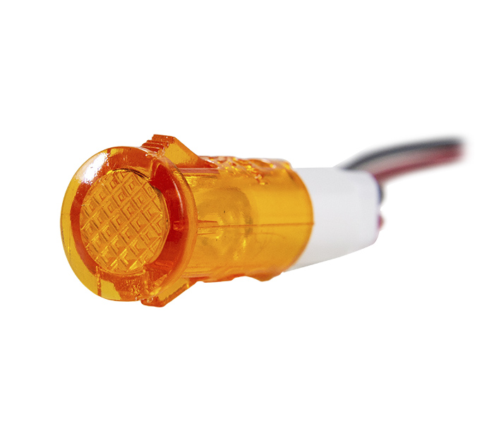 IL10-9Y INDICADOR LED 10MM - 12VCA/CC AMARELA - CABO 200MM METALTEX °°
