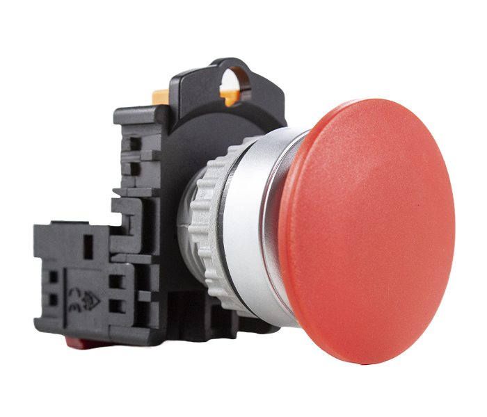 TN2BMR-1B  PULSADOR COGUMELO 22MM PLÁSTICO - VERMELHO - 1NF - IP65 METALTEX°°