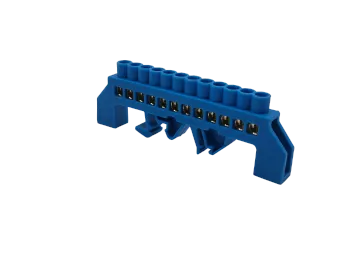 BARRAMENTO DE NEUTRO, COBRE ISOLADO, 12P 63A 500V, COR AZUL, (1UN)