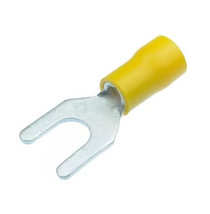 TERMINAL FORQUILHA PRE-ISOLADO AMARELO 4,0-6,0 MM² M4 - SV5.5-4S ELETROKIT°°