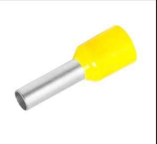 TERMINAL TUBOLAR SIMPLES AMARELO 6,0 MM C12 - E6012  UNIDADE SIBRATEC°°