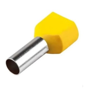 TERMINAL TUBOLAR DUPLO AMARELO 6,0 MM C14 - TE6014 UNIDADE °°