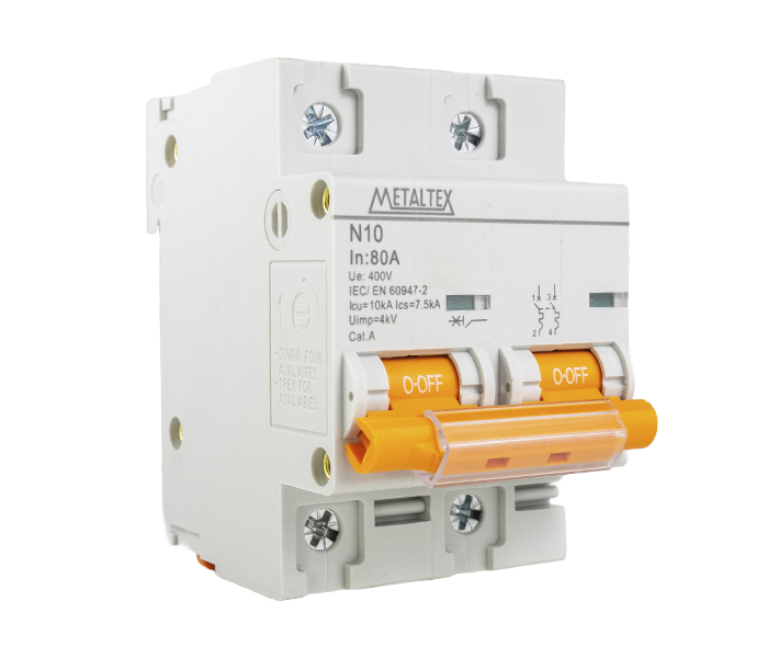 N10-2P80 MINIDISJUNTOR BIPOLAR 10KA - 80A METALTEX°°