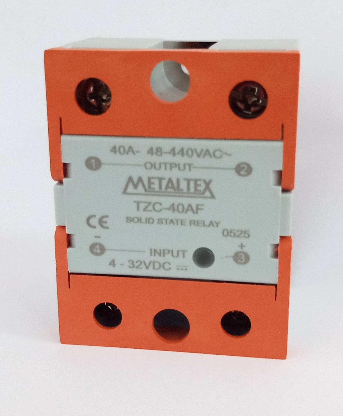 TZC-40AF RELÉ DE ESTADO SÓLIDO MONOFÁSICO, 1 CONTATO NA, 40 AMPERES, TENSÃO DE CONTROLE 4 A 32 VCC METALTEX°°