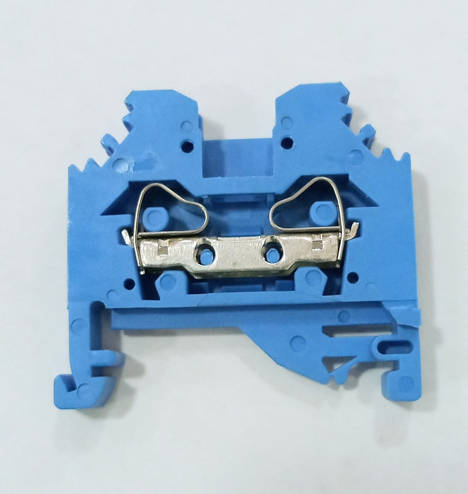 BM10-L2A CONECTOR PASSAGEM MOLA 10MM² - LATERAL 2 VIAS - AZUL METALTEX°°