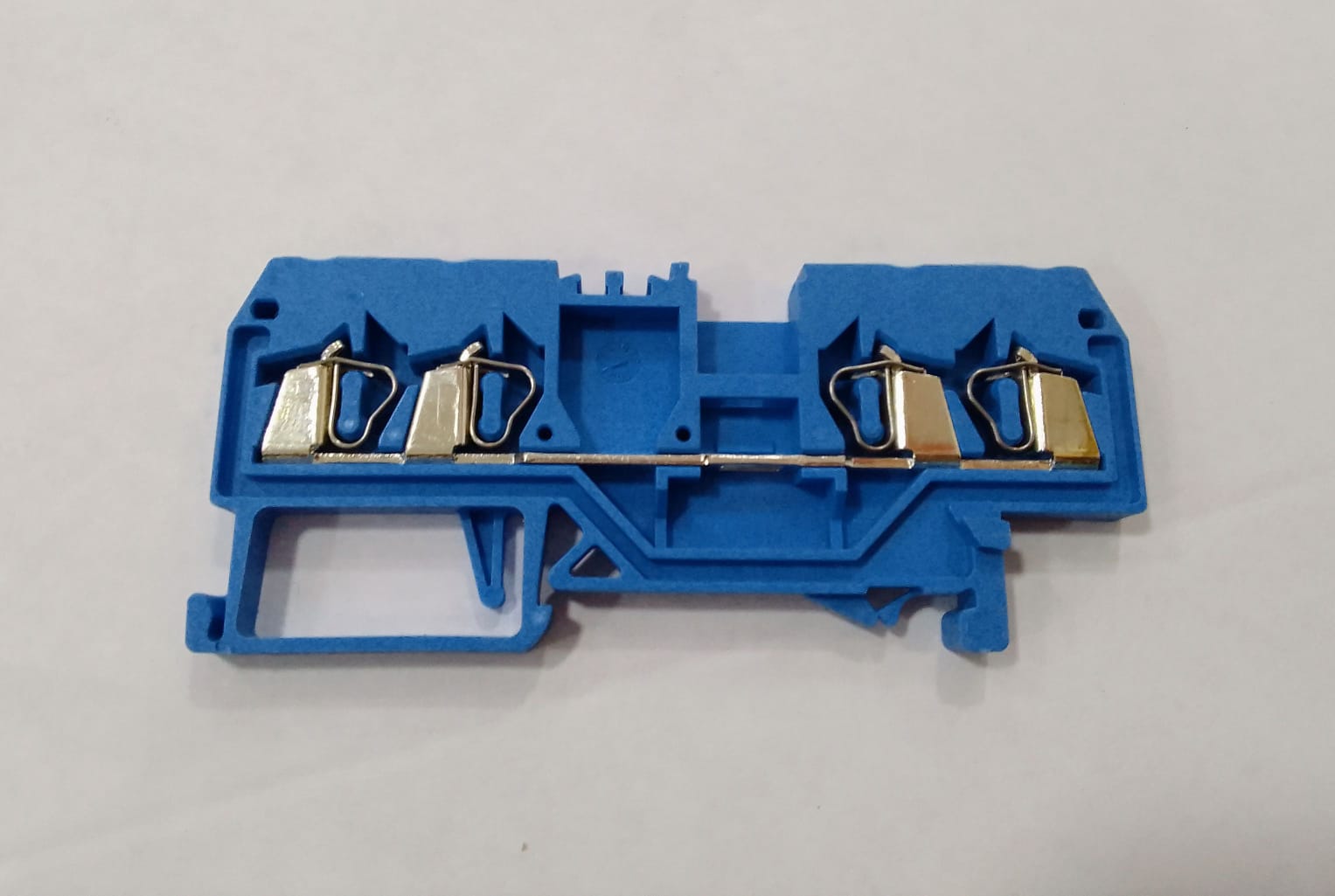 BM2-F4A CONECTOR PASSAGEM MOLA 2,5MM² - FRONTAL 4 VIAS - AZUL METALTEX °°
