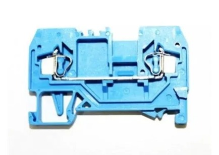 BM2-F2A CONECTOR PASSAGEM MOLA 2,5MM² - FRONTAL 2 VIAS - AZUL METALTEX°°