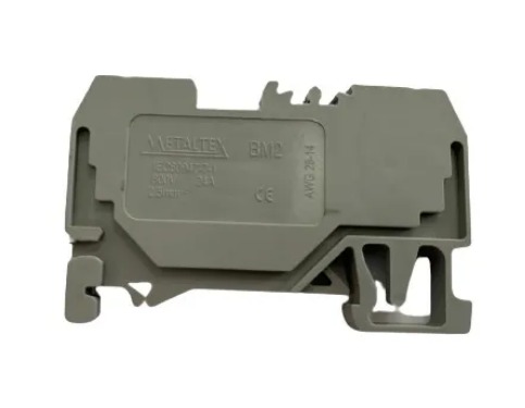 BM2-F3 CONECTOR PASSAGEM MOLA 2,5MM² - FRONTAL 3 VIAS - CINZA METALTEX°°
