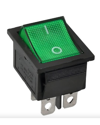 CHAVE GANGORRA LIGA/DESLIGA 4 POLOS VERDE ILUMINADA 220V KCD4-201N ( VERDE ) DAIER°°