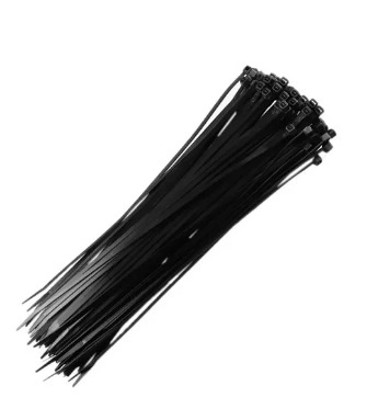 ABRAÇADEIRAS EM NYLON 100X 2,5MM 100 UNIDADES COR PRETA METALTEX°°