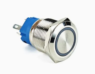 INTERRUPTOR INDICADOR LED C/ BOTAO DE PRESSAO ILUMINADO 12V-24V B °°