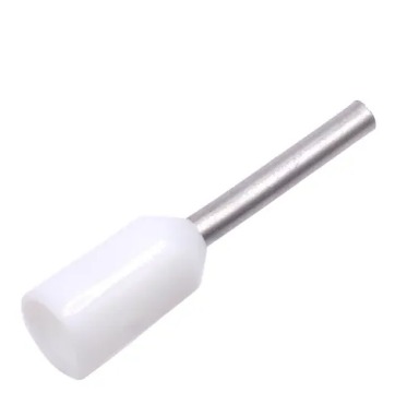 TERMINAL TUBOLAR SIMPLES BRANCO 0,75 MM C8 - 100 PC - E7508 °°