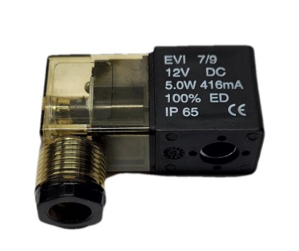 BOBINA SOLENOIDE 12V ORIFICIO 9MM COM LED PARA VALVULAS ºº