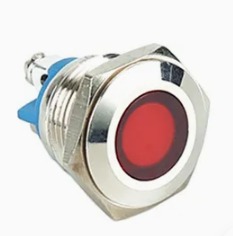 SINALIZADOR DE ELEVADOR DE METAL AD22C-19A/S-R DE 19 MM LED VERDE SIBRATEC°°