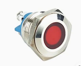 SINALIZADOR DE ELEVDOR METAL AD22C-19A/S-G DE 19 MM LED VERMELHO °°