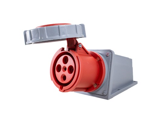 TL3S63643 TOMADA DE SOBREPOR 63A 3P+E-6H VERMELHO  IP67 METALTEX.°°
