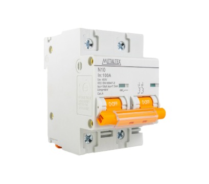 N10-2P100 MINI DISJUNTOR 10KA 2 PÓLOS 100A METALTEX°°