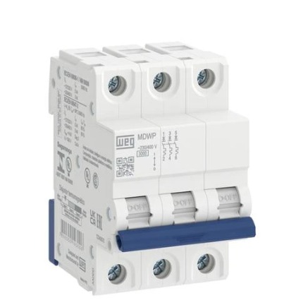 MINIDISJUNTOR MDWP-C4-3 Curva C 4A 3 polos WEG°°