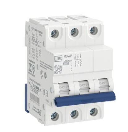 MINIDISJUNTOR MDWP-C20-3 Curva C 20A 3 polos WEG°°