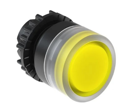 BOTAO CEW-BFIM3-WH FACEADO  ILUMINADO ECONOMICO  PULSADOR AMARELO 22 mm WEG°°