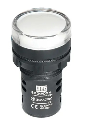 SINALEIRO CEW-SM0-E26  MONOBLOCO INCOLOR /  BRANCO 22 mm WEG°°