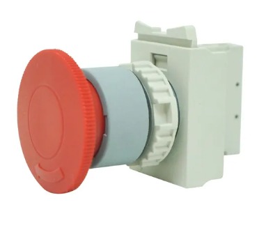 BOTAO CEW-BCTM1-02000000  COGUMELO COM TRAVA  ECONOMICO PADRAO  VERMELHO 22 mm WEG°°