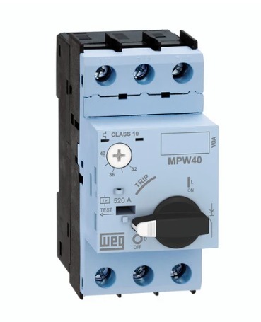 DISJUNTOR-MOTOR AZ MPW40-3-U010 6,3-10 A Parafuso WEG°°
