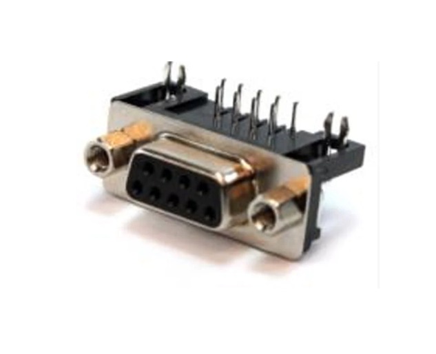 DBPN1F-09 CONECTOR DB PARA PCI, 9 VIAS, FÊMEA, 90 GRAUS, CURTO (8,08MM), COM KIT DE RETENÇÃO FÊMEA METALTEX °°