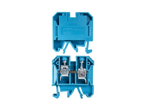 MTB16EN-AZ CONECTOR DE PASSAGEM 16MM P/ TRILHOS TS32 E TS35 - AZUL METALTEX°°