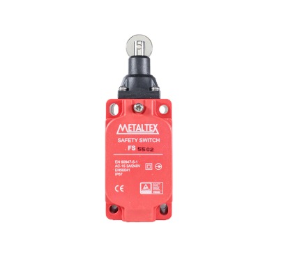 FS5502 CHAVE FIM DE CURSO SEGURANÇA 2NF+1NA - PINO C/ ROLETE METALTEX°°