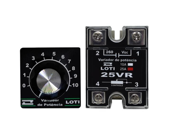 VARIADOR DE POTÊNCIA DIMMER C/ POTENCIOMETRO 25VR25 LOTI°°