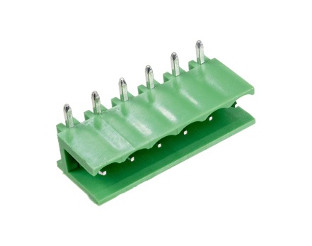 BR8MN1-06 BORNE RECEPTÁCULO PARA PCI, 6 VIAS, 90 GRAUS, PASSO 5,08MM, LATERAL ABERTA, VERDE METALTEX°°