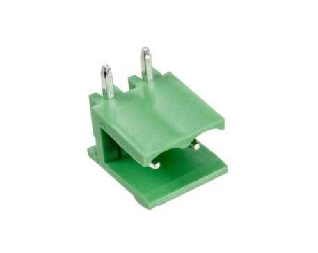 BR8MN1-02 BORNE RECEPTÁCULO PARA PCI, 2 VIAS, 90 GRAUS, PASSO 5,08MM, LATERAL ABERTA, VERDE METALTEX°°