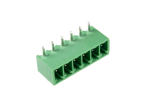BR7MN2-06 BORNE RECEPTÁCULO PARA PCI, 6 VIAS, 90 GRAUS, PASSO 3,81MM, VERDE METALTEX°°
