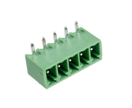 BR7MN2-05 BORNE RECEPTÁCULO PARA PCI, 5 VIAS, 90 GRAUS, PASSO 3,81MM, VERDE METALTEX  °°