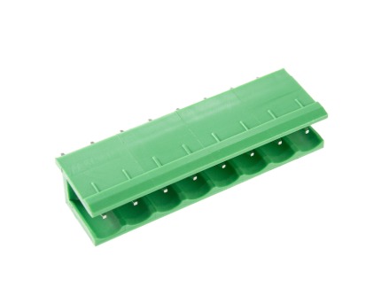 BR8MC1-08 BORNE RECEPTÁCULO PARA PCI, 8 VIAS, 180 GRAUS, PASSO 5,08MM, LATERAL ABERTA, VERDE  METALTEX °°