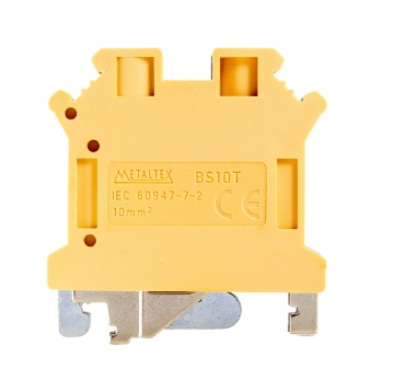 BS10T BORNE TERRA VD/AM 10MM² - CONEXÃO POR PARAFUSO  METALTEX °°
