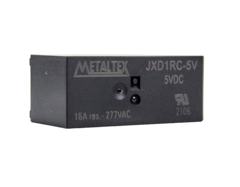 JXD1RC-5V RELE MINIATURA DE POTENCIA  1 REV - BOBINA DE 5VCC -  CAPACIDADE DE 16A METALTEX°°