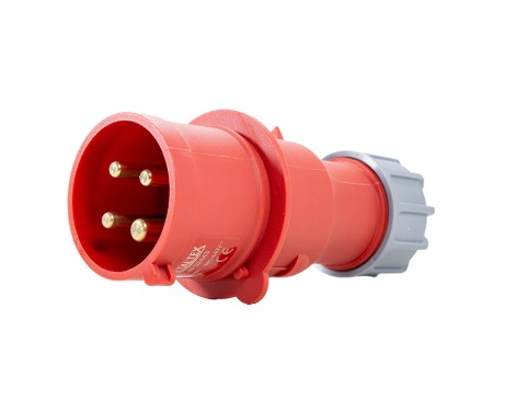 TL3P32443 PLUG MACHO 32A 3P+E-6H VERMELHO IP44 METALTEX °°