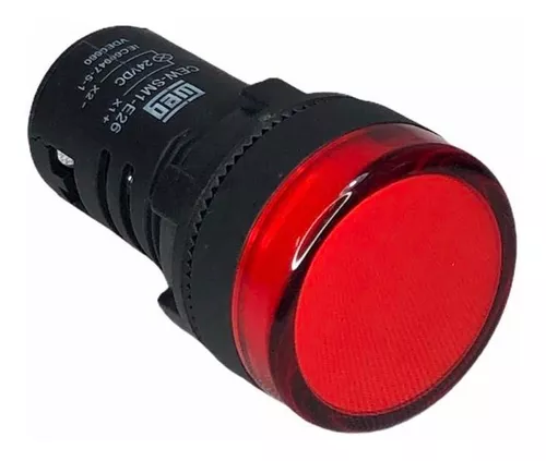 SINALEIRO CEW-SM1-E26  MONOBLOCO VERMELHO 22 mm  DE RESINA TERMOPLASTICA 24V  50/60Hz-CC WEG°°