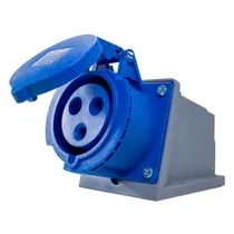 TL3S32432  TOMADA DE SOBREPOR 32A 2P+E-6H AZUL IP44 METALTEX °°