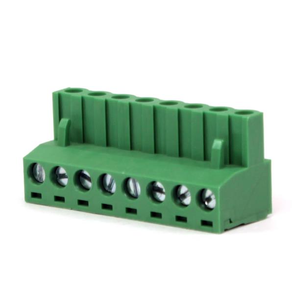 BR8F1-08 BORNE PLUG PARA CABO, 8 VIAS, PASSO 5,08MM, VERDE METALTEX°°