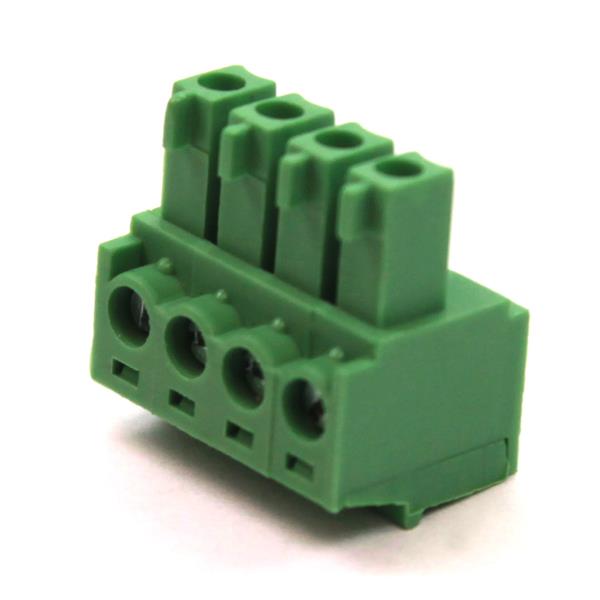 BR7F2-04 BORNE PLUG PARA CABO, 4 VIAS, PASSO 3,81MM, VERDE METALTEX°°