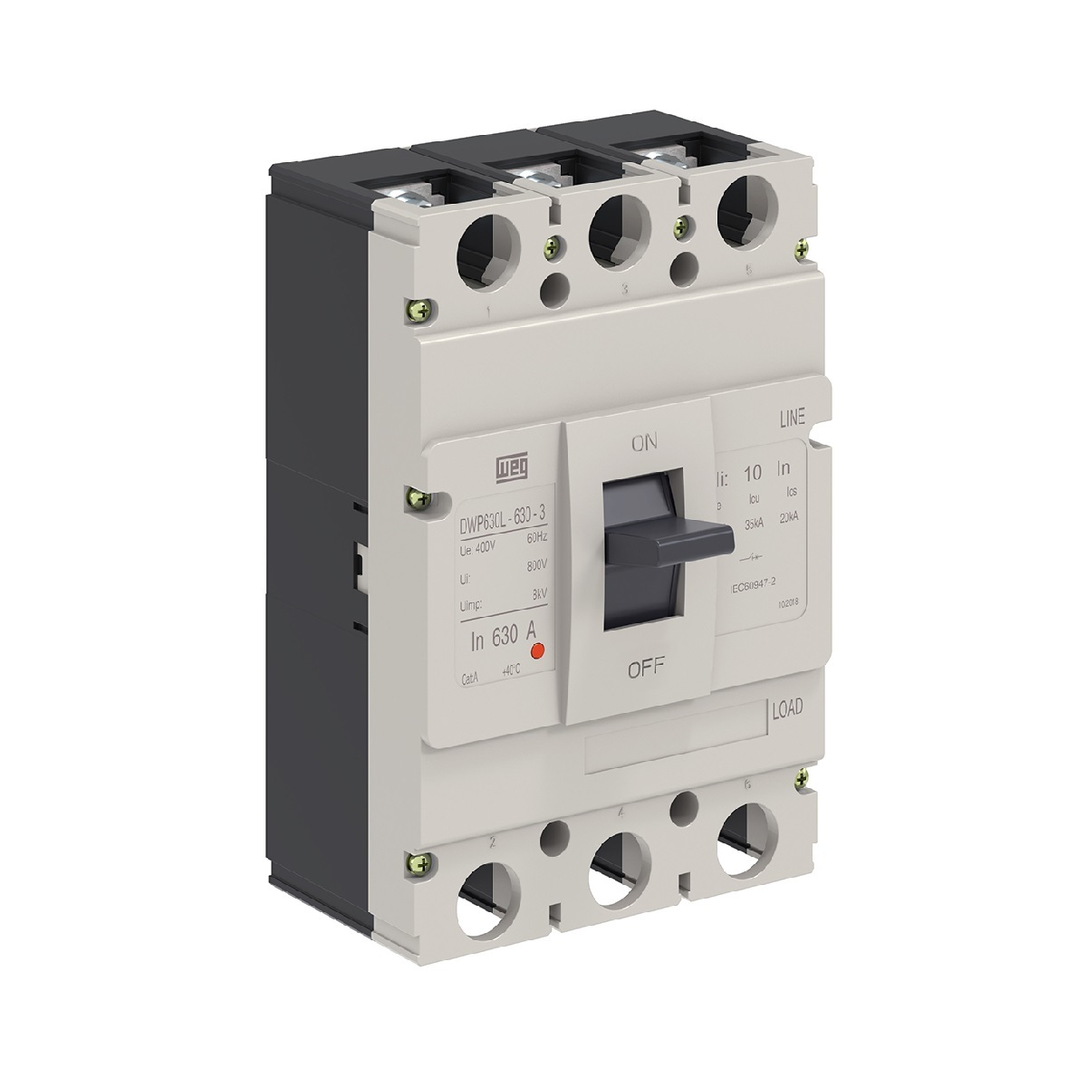 DISJUNTOR DWP630L-630-3 630A 3 POLOS 35KA WEG°°