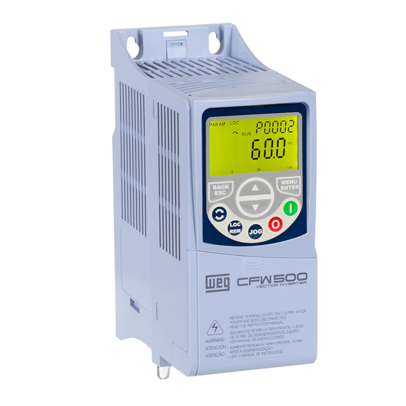 INVERSOR TRIFÁSICO 380-480V 4,3A 2CV CFW500A04P3T4Nb20G2  WEG °°