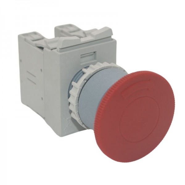 BOTAO EMERG CEW-BCTM1-01000000 COGUMELO C/ TRAVA ECO.PADRAO VERMELHO 22 mm DE RESINA TERMOPLASTICA Ui=690 Volts WEG°°