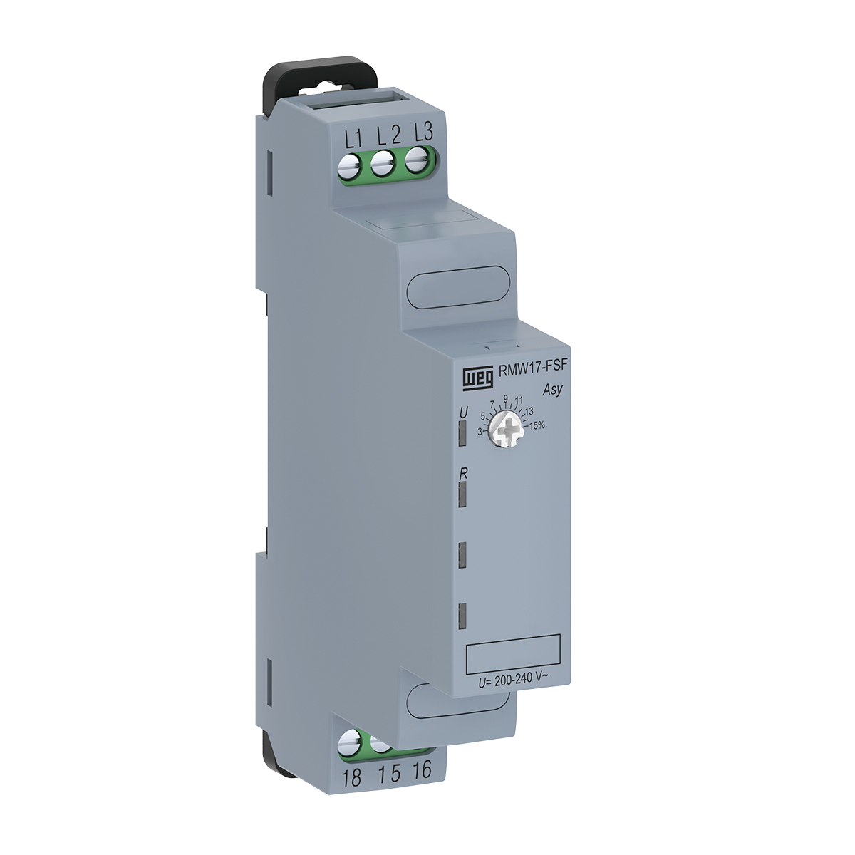 RELE MONITORAMENTO RMW17- FSF01D65 FALTA/SEQQUENCIA DE FASE 1 NA/NF - WEG°°