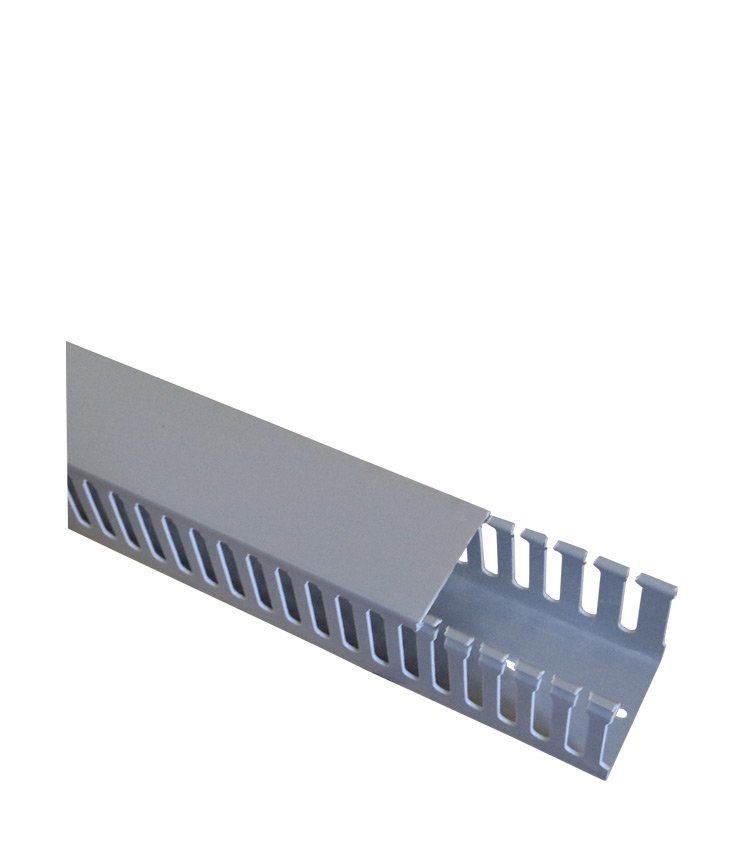 CANALETA 30X50 CINZA SEMI-ABERTA S/FURAÇÃO BARRA 2M °°