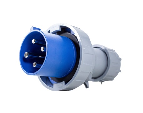 TL3P63642 PLUG MACHO 63A 3P+E-9H AZUL IP67 METALTEX°°